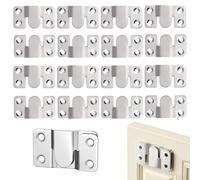 YIHAOH 16 Pièces Fixation Murale, Supports Encastré en Acier Inoxydable, Supports Suspension Emboîtement Robuste, Adaptés a L'assemblage de Meubles, Supports Muraux, Miroirs