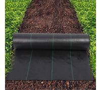 YiHYSj Toiles de Paillage 90g/㎡ Lutte Contre Les Mauvaises Herbes Membrane Toile Anti Mauvaises Herbes Jardin Résiste Rayons UV Anti Repousse Bache Noire Agricole