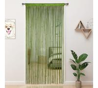 YIIBAII Rideau à Perles pour Porte, décoration à Suspendre et cloisons, Rideaux de Placard (Vert, 99,1 x 200,7 cm)