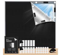Yiichiy Store Occultant sans Perçage, s'adapte à Toutes Les Formes de Fenêtres, Protection Solaire Film Occultant Fenetre Portable, avec Attaches Auto-adhésives (145l x 200L cm)