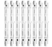 YIIFELL 8 Pièces Ampoule Halogène R7s, Ampoule Halogene R7s 118mm 500w AC220-240v 2800k Blanc Chaud Dimmable Ampoules Halogènes pour L’éclairage De Maison,Travail, Lampadaire etc