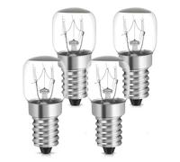 YIIFELL Ampoule Frigo 15W E14 4x Blanc Chaud Résistante à 300 °C (2700K, ST22 ⌀22mm Lot de 4 Lampes de Four T22 pour Four, BBQ, Sauna, Lampe à Sel, Four à Micro-ondes