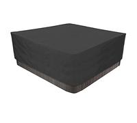 YIJIEHH Housse pour Bain À Remous Carrée De Jardin, Bache De Protection pour Piscine en Tissu Oxford 210D Étanche Protector-Spa - Imperméable, Anti-poussière, Anti-UV-Black Noir||240x240x85cm