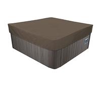YIJIEHH Housse pour Bain À Remous Carrée De Jardin, Bache De Protection pour Piscine en Tissu Oxford 210D Étanche Protector-Spa - Imperméable, Anti-poussière, Anti-UV-Coffee Café||228x228x30cm