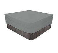 YIJIEHH Housse pour Bain À Remous Carrée De Jardin, Bache De Protection pour Piscine en Tissu Oxford 210D Étanche Protector-Spa - Imperméable, Anti-poussière, Anti-UV-Gray Gris||239x239x50cm