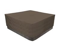 YIJIEHH Housse pour Bain À Remous Carrée De Jardin, Bache De Protection pour Piscine en Tissu Oxford 210D Étanche Protector-Spa - Imperméable, Anti-poussière, Anti-UV-Coffee Café||240x240x85cm