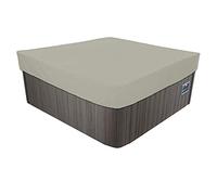 YIJIEHH Housse pour Bain À Remous Carrée De Jardin, Bache De Protection pour Piscine en Tissu Oxford 210D Étanche Protector-Spa - Imperméable, Anti-poussière, Anti-UV-Beige||220x220x30cm