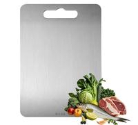 Yijunstore plaque de découpe en acier inoxydable double face alimentaire titane pur plaque de découpe nouilles plaque de découpe plaque de cuisson plaque de cuisine 34x23 cm
