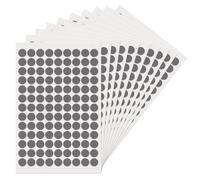 YIKIADA Lot de 1170 pastilles autocollantes rondes - Gris - 13 mm - Étanche - Petit code couleur, PUNKTE AUFKLEBER-01