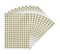 YIKIADA Lot de 2040 pastilles autocollantes rondes dorées de 10 mm - Imperméables - Petites étiquettes de codage couleur