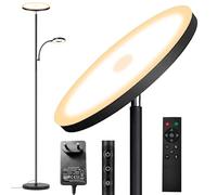 Yikuneng 42W 4500LM Lampadaire LED Dimmable, Super Lumineux Lampadaire sur Pied Salon avec Lecture Lampe, Télécommande et Contrôle Tactile Lampadaires 2700K-6500K pour Salon Chambre Bureau