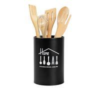 YILANJIN Récipient pour Vaisselle, Porte Couverts Cuisine en Acier Inoxydable, Organisateur D'ustensiles de Cuisine, Pot à Ustensile Boite de Rangement pour Fourchette, Baguettes, Cuillère (Noir)
