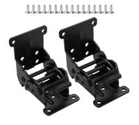 Yilceemy 2Pcs pliante autobloquante, Charnières Pliable Invisible, Charnière pliante autobloquante, 0-180 degrés, comprend 16 vis, convient aux charnières de table de lit
