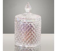 YILUSHENGHUA Bocal en verre coloré avec couvercle, bocaux à bonbons, biscuits, boîtes à bijoux, boîtes de rangement alimentaires, bocal décoratif (grandes couleurs éblouissantes)