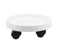 YILWPV 1 Plateau de jardinière Rond Mobile avec roulettes, Outil Polyvalent for Le Jardinage des Plantes en Pot(White,26cm)