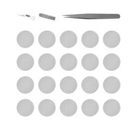 YIMATEECO Lot de 20 filtres anti-poussière en acier inoxydable avec colle, pour la plupart des écouteurs intra-auriculaires Bluetooth (4 mm, argent)