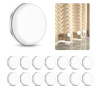 YIMETOP Lot de 14 paires de rideaux de douche magnétiques - Poids ronds - Poids pour rideaux - Lestage pour rideaux, nappe - Blanc
