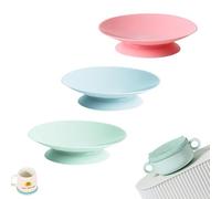 Yimluofa Lot de 3 ventouses professionnelles en silicone - Ventouses double face - Pour fixer une assiette, un bol, un plat (3 couleurs)