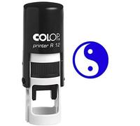YIN YANG Timbre auto-encrage Mini Rubber ronde enseignants décoratifs Timbres 12mm