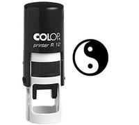 YIN YANG Timbre auto-encrage Mini Rubber ronde enseignants décoratifs Timbres 12mm