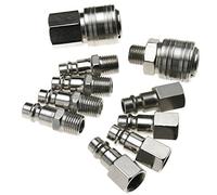 YINETTECH kit Coupleur Connecteur 1/4"BSP Raccord de tuyau d'air pour Tuayn Air comprime compresseur 10pcs