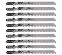 YINETTECH Lot de 10 lames de scie sauteuse T127D HSS avec tige en T pour métal, bois, plastique, coupe compatible avec Bosch, compatible avec Dewalt