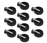YINETTECH Lot de 10 Supports de Piles Bouton Ø 12 Mm 3 V pour Piles Lithium BR1216 CR1216 BR1220 CL1220 CR1220 CR1225 Et BR1225