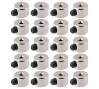 YINETTECH Lot de 20 Bagues de Positionnement à Dégagement Rapide de 1,5 Mm Colliers de Serrage Métalliques avec Vis sans Tête pour La Robotique