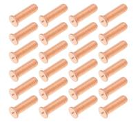 YINETTECH Lot de 200 vis de soudage M5 x 16 en acier au carbone plaqué cuivre goujon à souder point de soudure boulon à clou ou condensateur