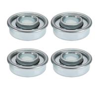 YINETTECH Lot de 4 roulements de roue pour tondeuse à gazon 28,6 mm OD 12,7 mm ID Argenté