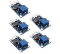 YINETTECH Lot de 5 modules de régulateur de tension réglable 2 A à 24 V à 5 V 9 V 12 V 28 V Compatible avec convertisseur Boost Micro-USB