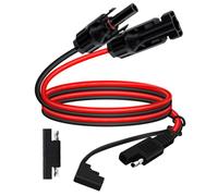 YINGAYOU Adaptateur SAE vers MC4 12AWG(3.31mm²) Câble D'extension Panneau Solaire avec Adaptateur Inverse de Polarité SAE pour Panneaux Solaires, Camping Car, Kit de Chargeur de Batterie (3 m/9.8 ft)