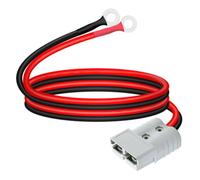 YINGAYOU Connecteur de Batterie 50 A 600 V avec Joint Torique 8mm 10AWG Cable Anderson Batterie avec Joint Torique pour Voitures, Bateaux, Installations Solaires, Etc (10AWG, 1 m)