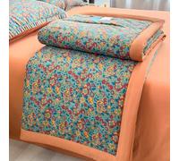 Yinghesheng Couette ete d'Été 100% Coton, Réversible Couette Legere et Fine imprimée Couleur pour Lit 2 Personnes -Lit avec Motifs Imprimés,A,220x240cm