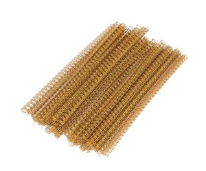 Yinhing 100 Bobines de Liaison en Spirale en Plastique en Plastique, 34loops, Pas de 3: 1, épines de Liaison en Plastique en Papier A4, capacité de 20 Feuilles, 6,4 Mm de Diamètre, pour (GOLD)