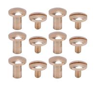 Yinhing 20 Ensembles de Vis de Reliure de Livre Chicago Or Clair en Alliage de Zinc Rivets à Vis en Cuir Kit Assorti avec Fentes et Rivets pour Sac de Ceinture de Bricolage en Cuir