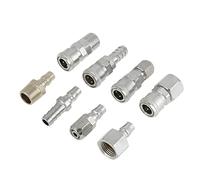 Yinhing 8 Pièces / 2 "ensemble de Coupleur Rapide Pneumatique de Type C en Fer étamé pour Haute Résistance Facile à Utiliser avec des Outils Pneumatiques Compresseurs Génie Mécanique