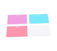 Yinhing Bloc-notes Réutilisable en Silicone, Bloc-notes Effaçable, Carte d'identité Horizontale, Badge Buddy, 4 Pièces avec Facile à Nettoyer et à Séchage Rapide pour Infirmières et (4 pièces