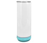 Yinhing Bouteille de Musique Isolée par Sublimation en Acier Inoxydable, Tasse de Haut-parleur de 20oz avec Haut-parleur Détachable pour les Voyages en Voiture (Base bleue)