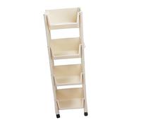 Yinhing Étagère Verticale Mobile, Chariot Utilitaire en PP à 3 Couches, Facile à Installer, Solution de Rangement Coulissante Peu Encombrante pour Le Bureau et la Salle de Bain (4 Couches avec Roue)