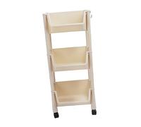 Yinhing Étagère Verticale Mobile, Chariot Utilitaire en PP à 3 Couches, Facile à Installer, Solution de Rangement Coulissante Peu Encombrante pour Le Bureau et la Salle de Bain (3 Couches avec Roue)
