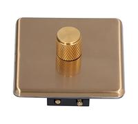 Yinhing Gradateur LED en Laiton brossé, Conception élégante Anti-rayures, Type de Bouton, Variateur AC220V 500W, Puissance Nominale (lumière monotone)