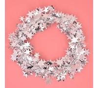 Yinhing Guirlande de Petites étoiles de 7.5m, Décoration de Fête de Mariage et de Noël, Fournitures Artisanales Polyvalentes en Argent, Guirlande de Bricolage pour l'artisanat de Vêtements (Silver)