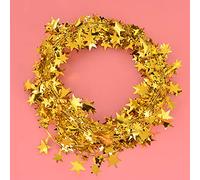 Yinhing Guirlande de Petites étoiles de 7.5m, Décoration de Fête de Mariage et de Noël, Fournitures Artisanales Polyvalentes en Argent, Guirlande de Bricolage pour l'artisanat de Vêtements (Gold)