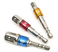 Yinhing Jeu d'Adaptateurs de Douille de Foret Hexagonal 3 Pièces/4 Adaptateurs d'entraînement en Alliage 'aluminium à Impact 3/8/2 pour Outils électriques, Outils à Main Compatibles avec le