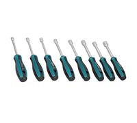 Yinhing Jeu de 8 Tournevis à écrous avec Poignée Antidérapante, Kit de Tournevis à Douille à Trou Profond, Poignée Ergonomique en Acier pour Bricolage, Usage Industriel Automobile, Comprend un Sac de