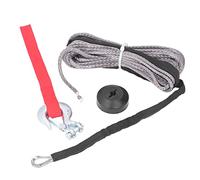 Yinhing Kit de Corde de Treuil de Service, Câble de Récupération Synthétique de 4400lbs avec Crochet de Remorquage, Bouchon en Caoutchouc, Gaine en Nylon pour Les Besoins de Treuillage