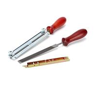 Yinhing Kit de Limes d'Affûtage Outils de Classement en Métal de Haute qualité avec Poignée Ergonomique en Bois Jauge de Profondeur Complète et Ensemble de Limes pour Un Affûtage sans Effort