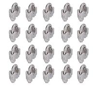 Yinhing Lot de 20 Serre-câbles en Acier Inoxydable M8 pour des Connexions Sécurisées dans le Matériel en Acier Inoxydable 304, Idéal pour le Gréement de Systèmes de Garde-corps, de Bannières (M5(5mm))