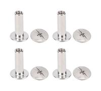Yinhing M3 Rivet Goujons en Acier Inoxydable 4x13x8.5mm Plat | 100 ensembles d\'attaches en alliage inoxydable, double conception pour vêtements en cuir PU, artisanat, solution de